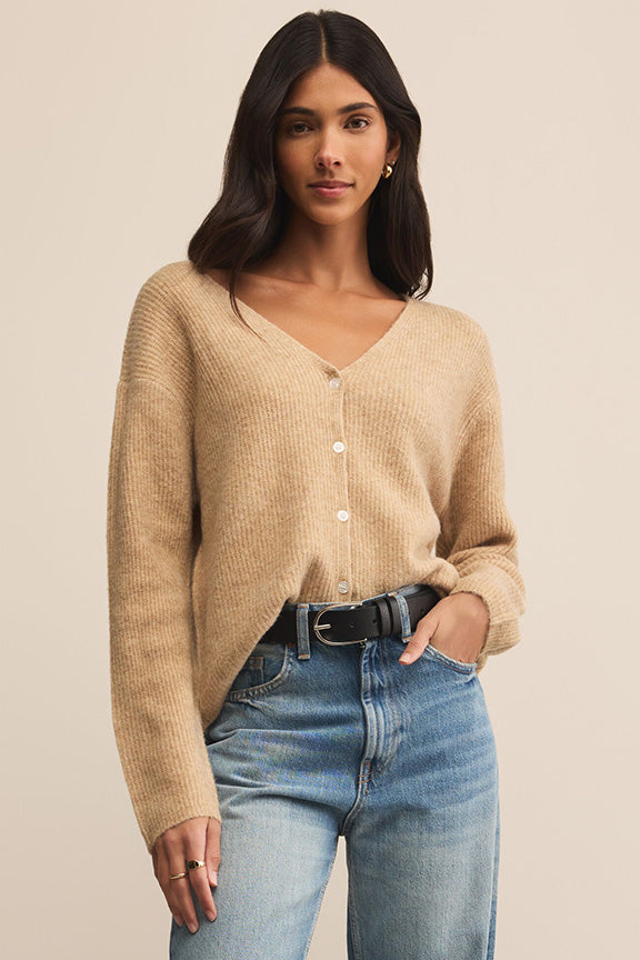 Emile Cardigan in Biscuit