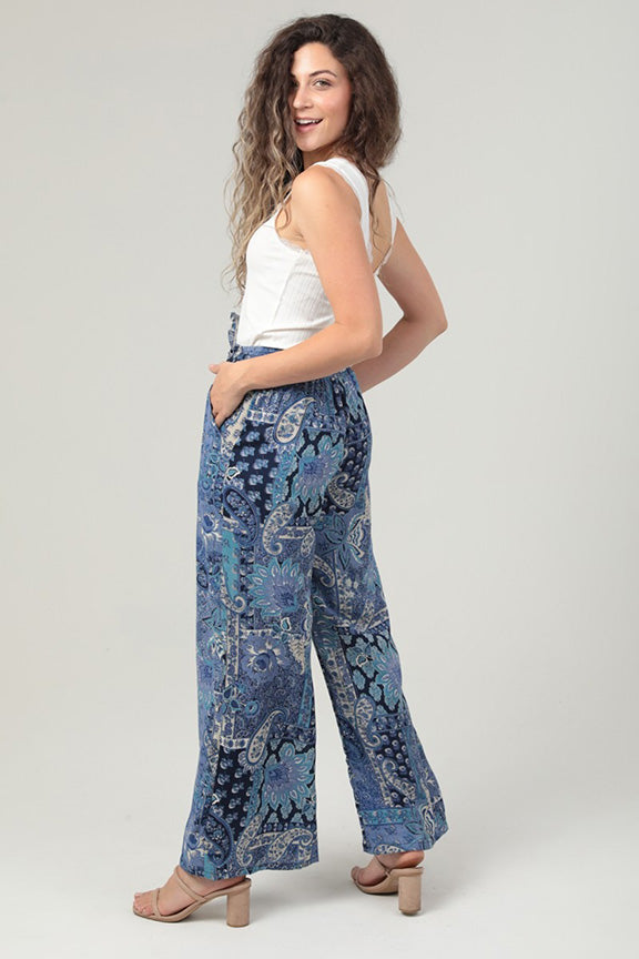 Wide Leg Pant with Tie Waist