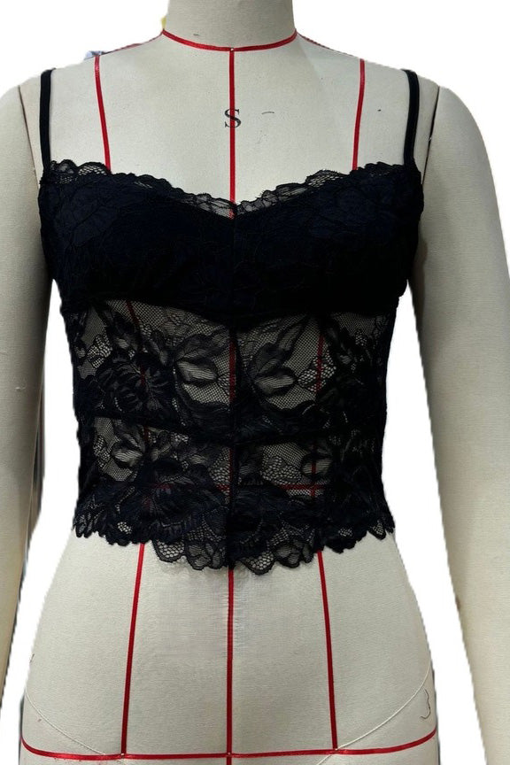 Bandeau Sheer Camisole Cropped Top