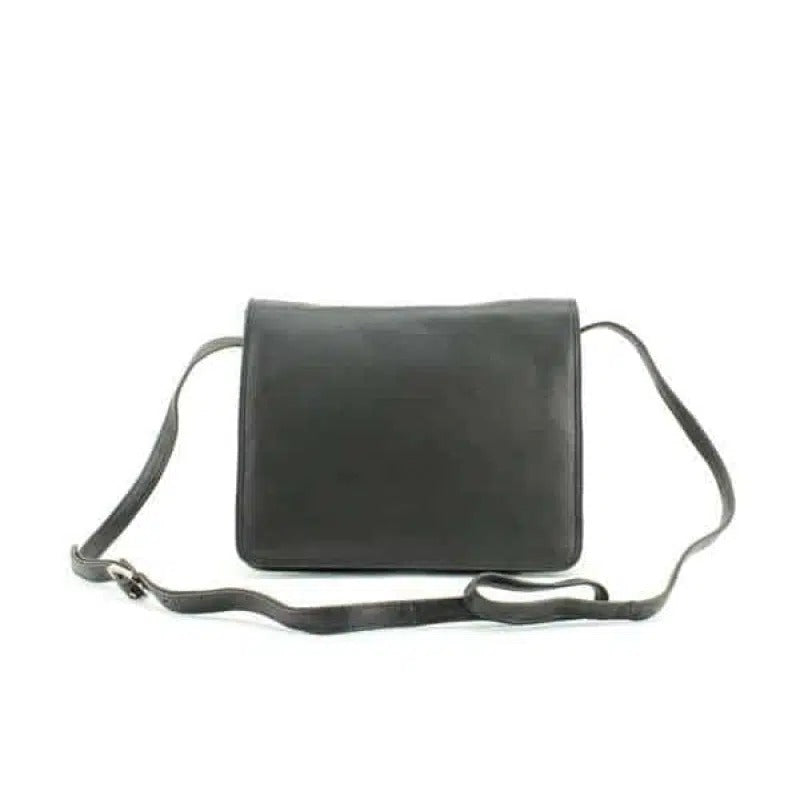 Medium Organizer Leather Bag in Black