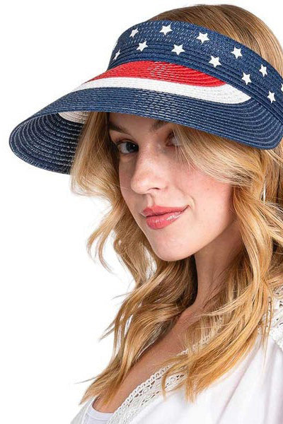American Flag Roll-up Visor