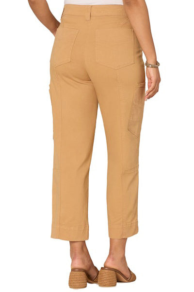 "AB” SOLUTION SKYRISE RELAXED STRAIGHT LEG UTILITY PANT With SIDE PATCH POCKETS