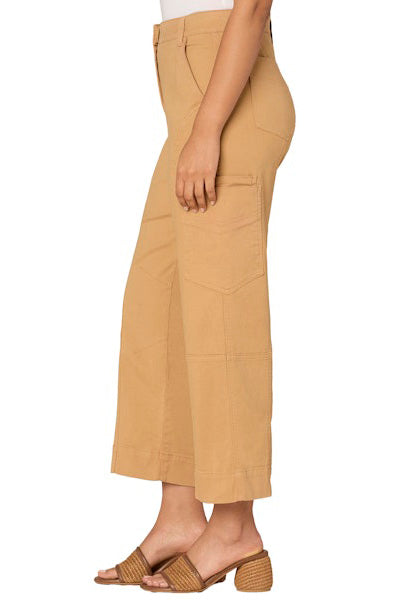 "AB” SOLUTION SKYRISE RELAXED STRAIGHT LEG UTILITY PANT With SIDE PATCH POCKETS