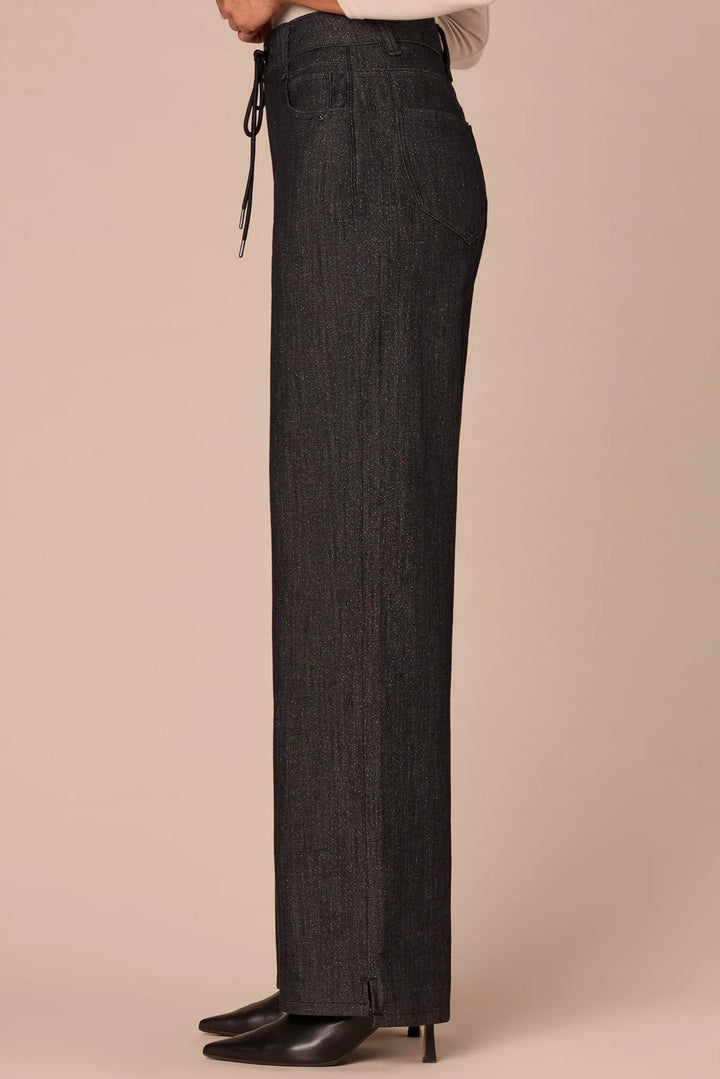 High Rise Wide Leg Jean with Side Split Seam