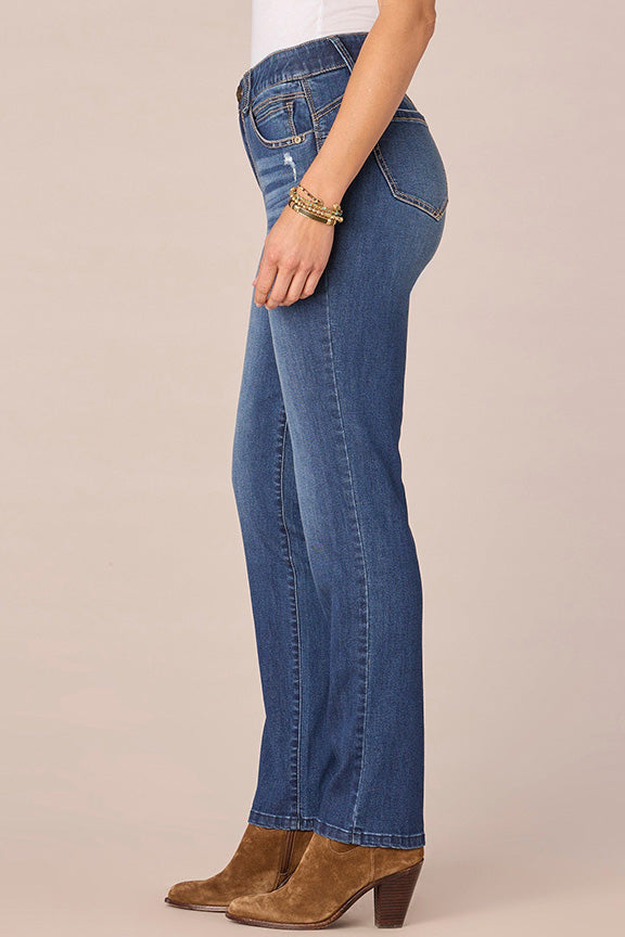 "Ab"solution Mid-Rise Straight Leg Jeans
