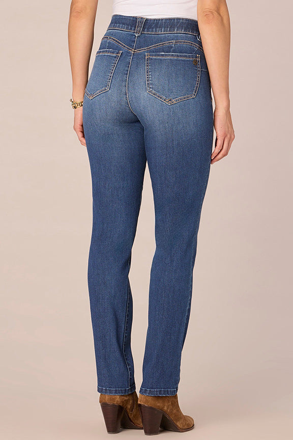 "Ab"solution Mid-Rise Straight Leg Jeans