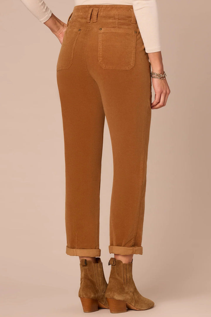 Skyrise Patched Utility Pant with Roll Cuff in Roasted Pecan