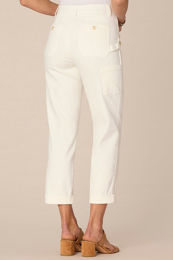 High Rise Roll Cuff Pant with Sailor Pocket