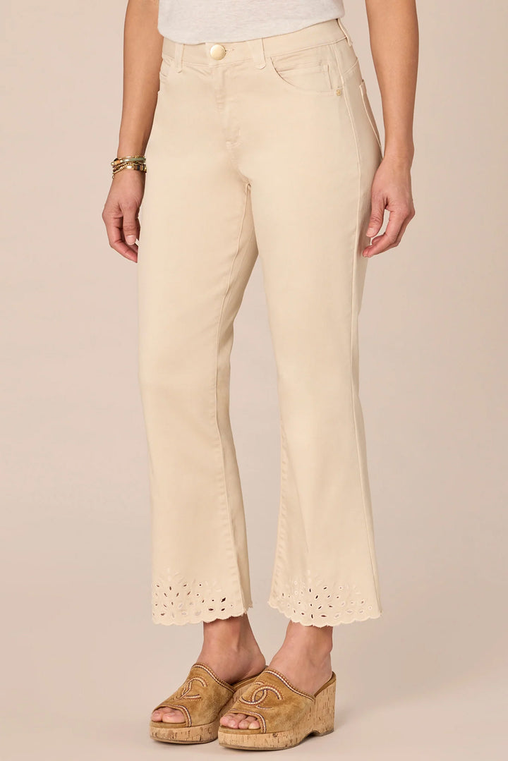 Embroidered Itty Bitty Flare Jean