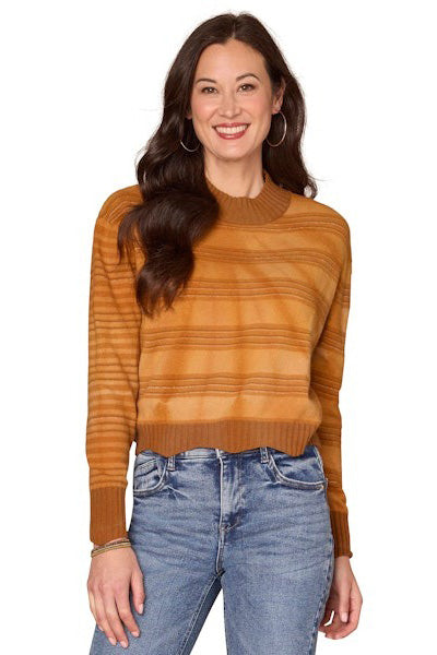 Tie-Dye Stripe Sweater in Biscotti