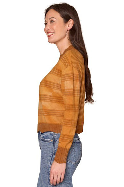 Tie-Dye Stripe Sweater in Biscotti