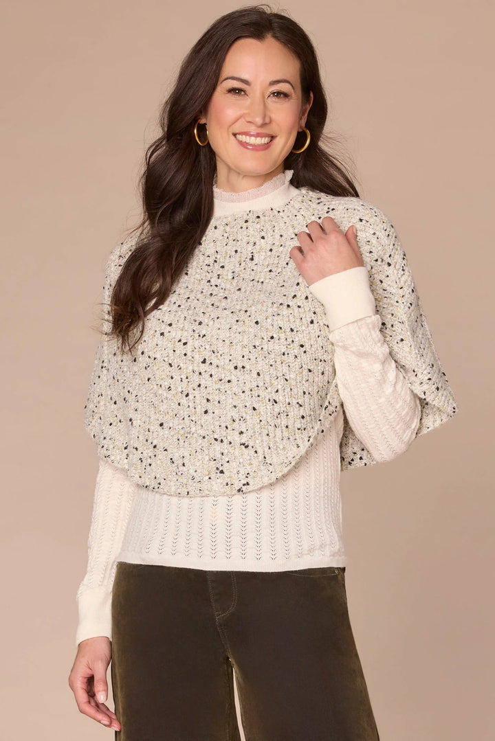 Round Neck Sweater Capelet