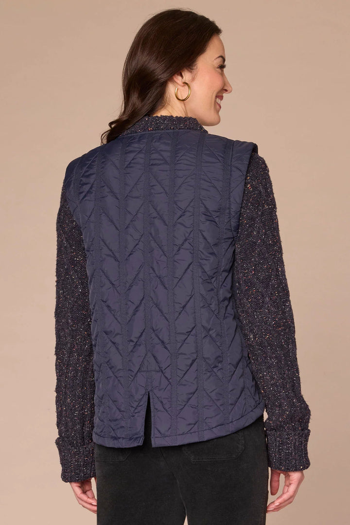 Long Sleeve Stand Collar Quilted Jacket