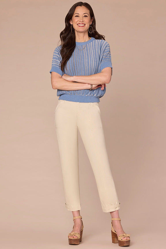 Dolman Sleeve Stripe Sweater