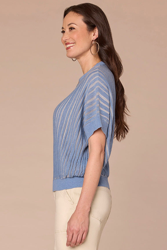 Dolman Sleeve Stripe Sweater