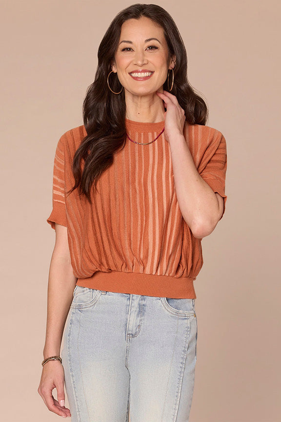 Dolman Sleeve Stripe Sweater