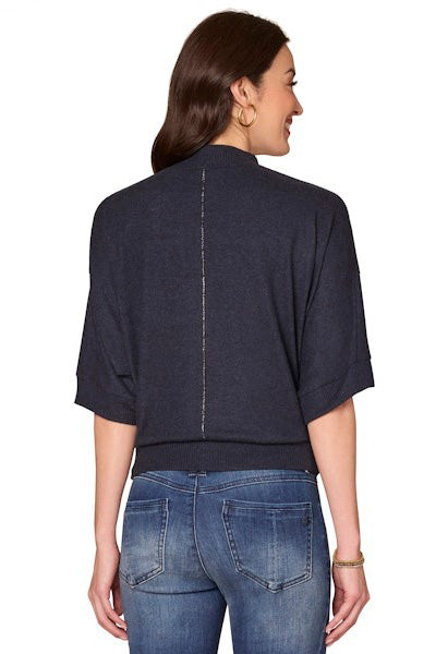 3/4 Sleeve Dolman Sweater in Navy