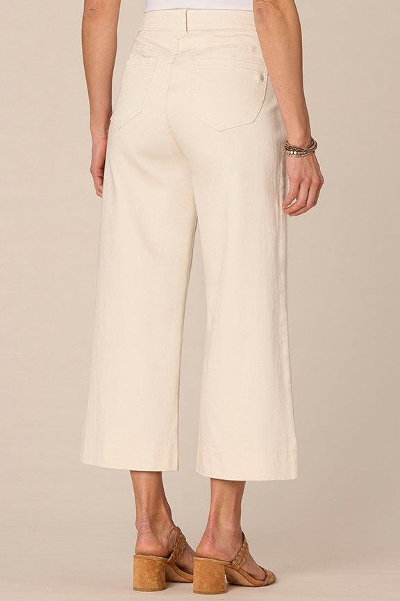 "Ab"solution High Rise Cropped Wide Leg Jeans