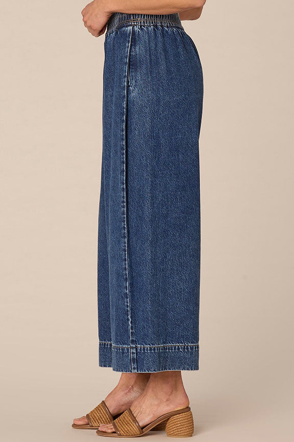 Skyrise Cropped Wide Glider Jeans