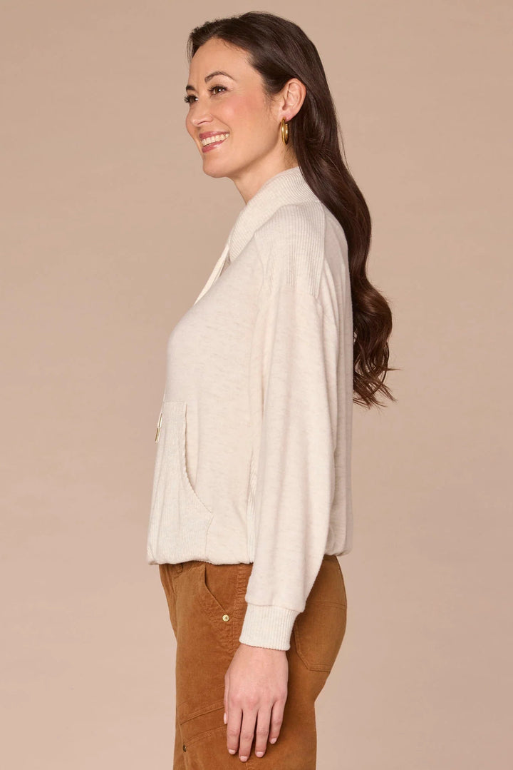 Bubble Hem Long Sleeve Top