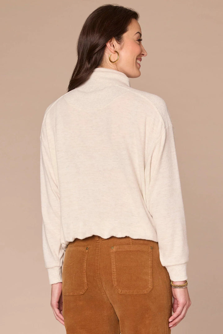 Bubble Hem Long Sleeve Top