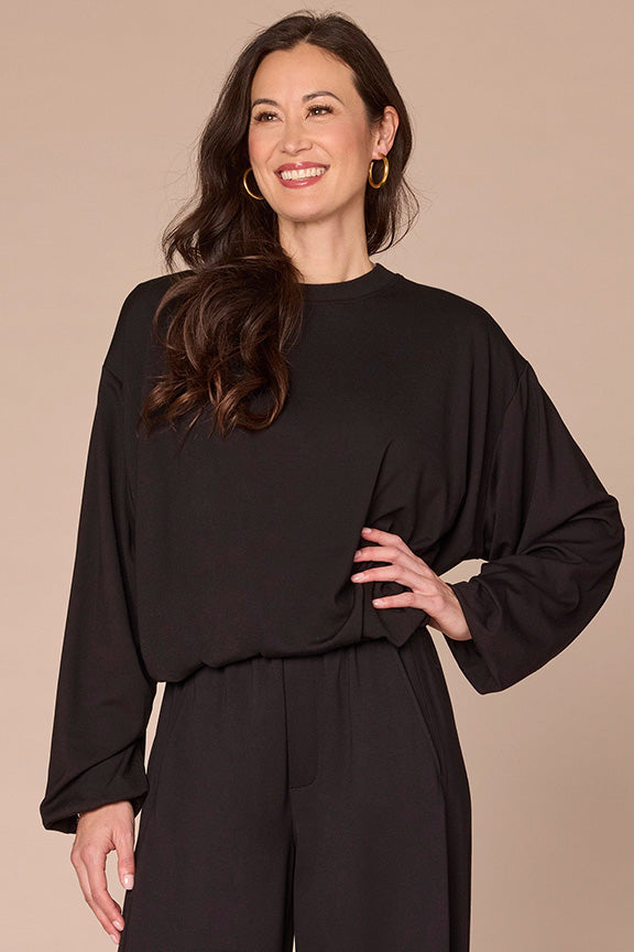 Barrel Sleeve Knit Pullover