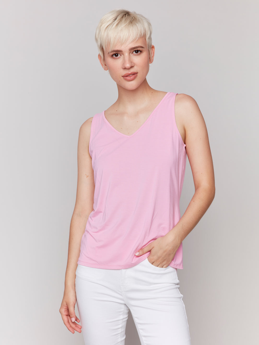 Reversible Bamboo Cami - Petal