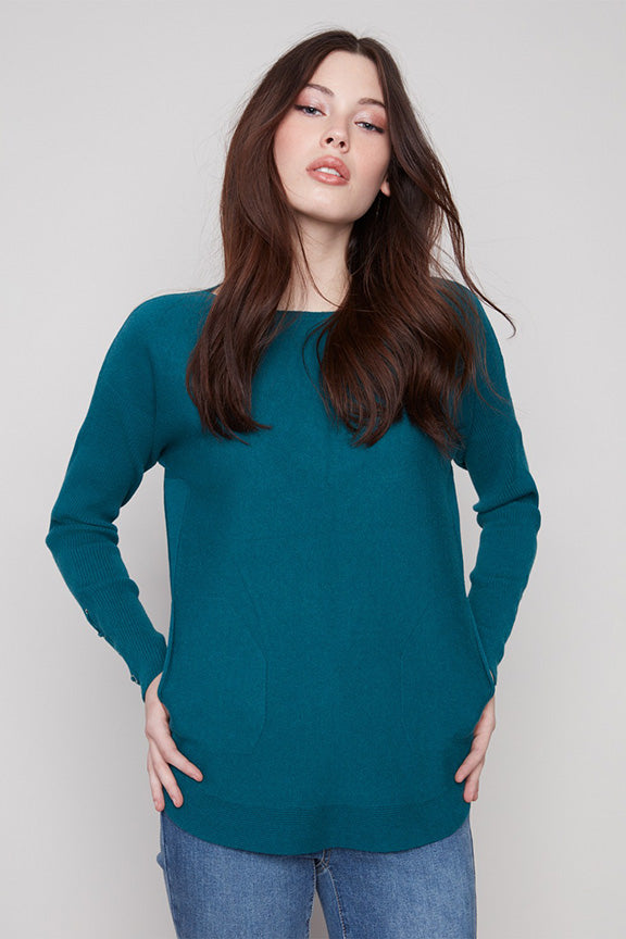 Lattice Sleeve Sweater