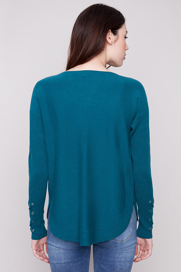 Lattice Sleeve Sweater