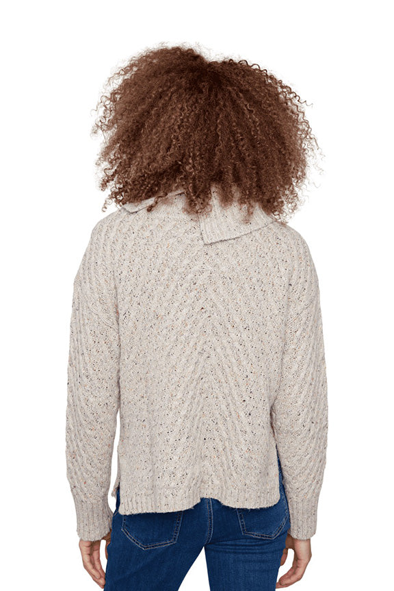 Cable Knit Cowl Neck Sweater