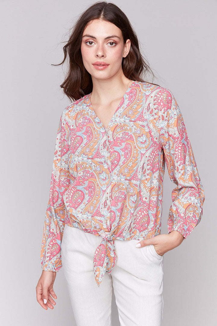 Paisley Long Sleeve Blouse