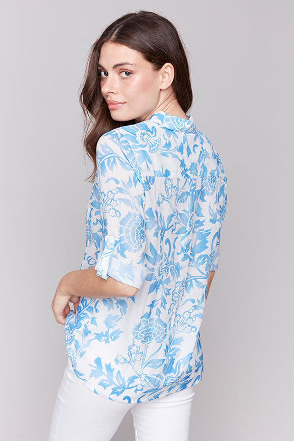 Floral Print Long Sleeve Shirt