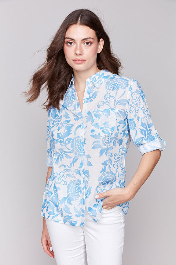 Floral Print Long Sleeve Shirt