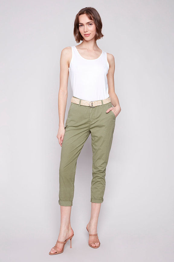 Slim Fit Pants in Celadon