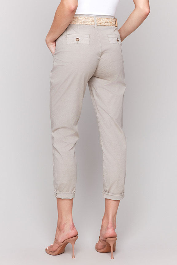 Slim Fit Pants in Greige