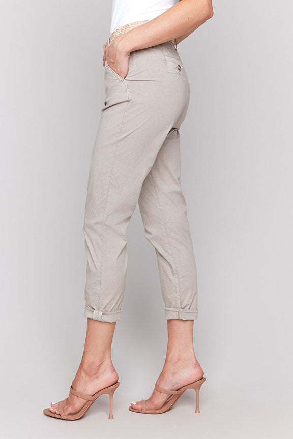 Slim Fit Pants in Greige