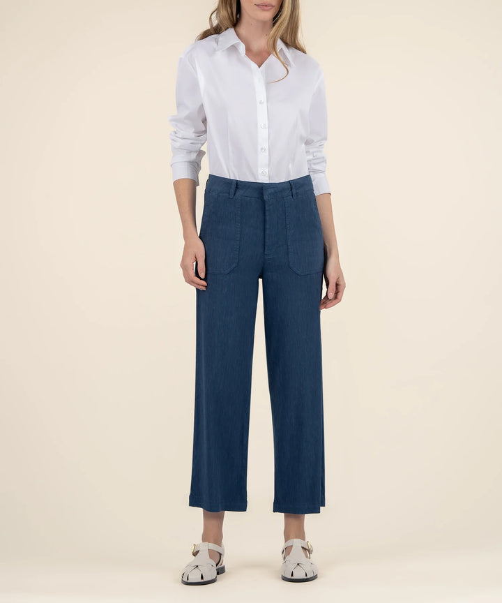 Topaz Wide Leg Pant - Ocean Blue