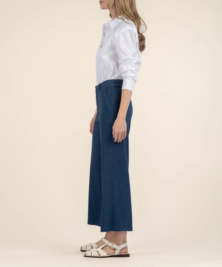 Topaz Wide Leg Pant - Ocean Blue