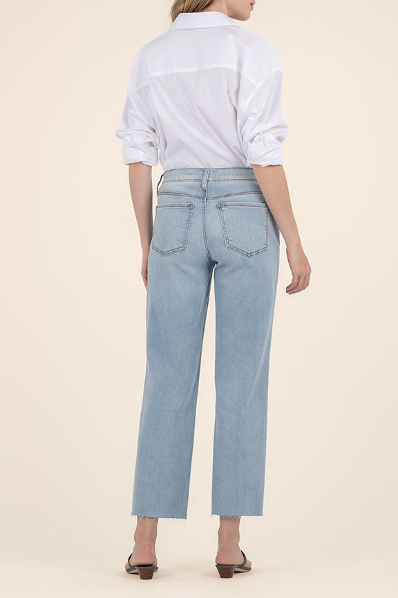 Charlotte High Rise Wide Leg Culotte with Fray Edge