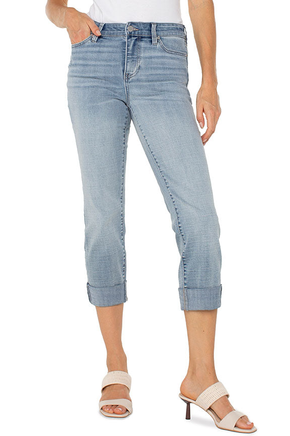 Charlie Crop Wide Rolled Cuff Jean