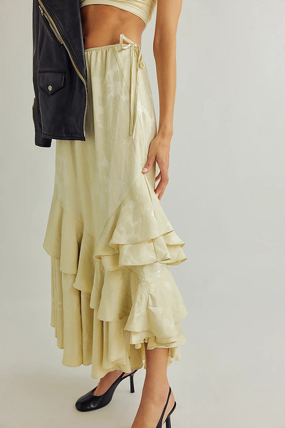 Autumn Promenade Skirt in Tea Cookie