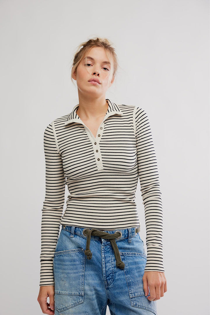 Lake Henley Stripe Shirt