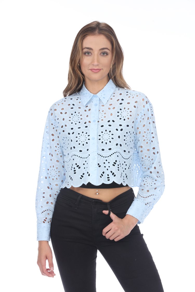 Ophelia Flower Crop Shirt