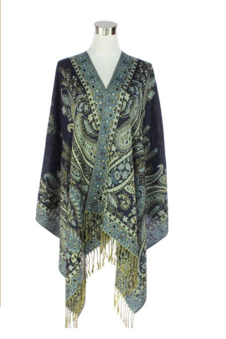 Denim Paisley Pashmina