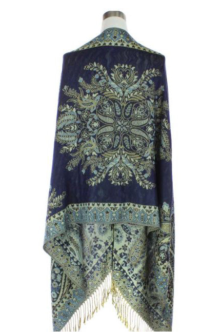 Denim Paisley Pashmina