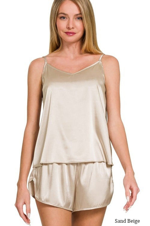 Satin Cami and Shorts Set