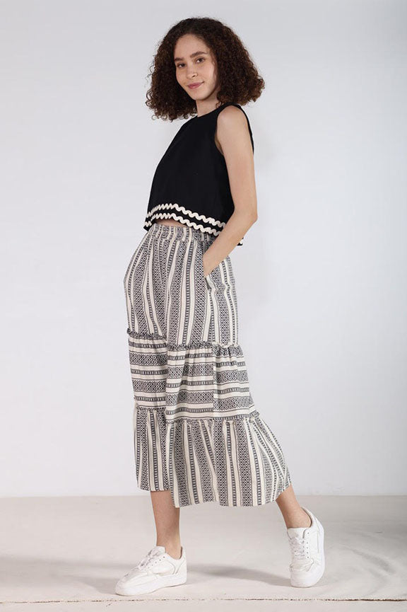 Monochrome Maxi Skirt
