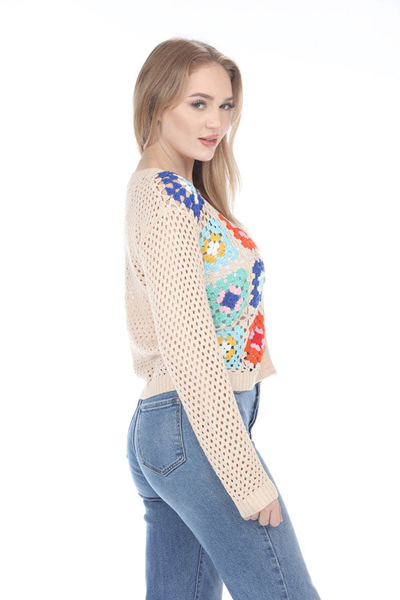Cassia Floral Block Cardigan