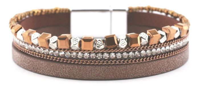 Bead and Crystal Fashion Bracelet