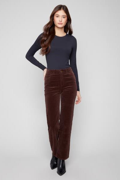 Straight Leg Corduroy Pant in Mocha